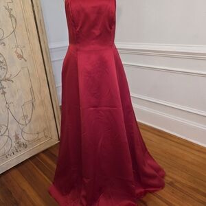 Betsy & Adam Red Prom Dress
